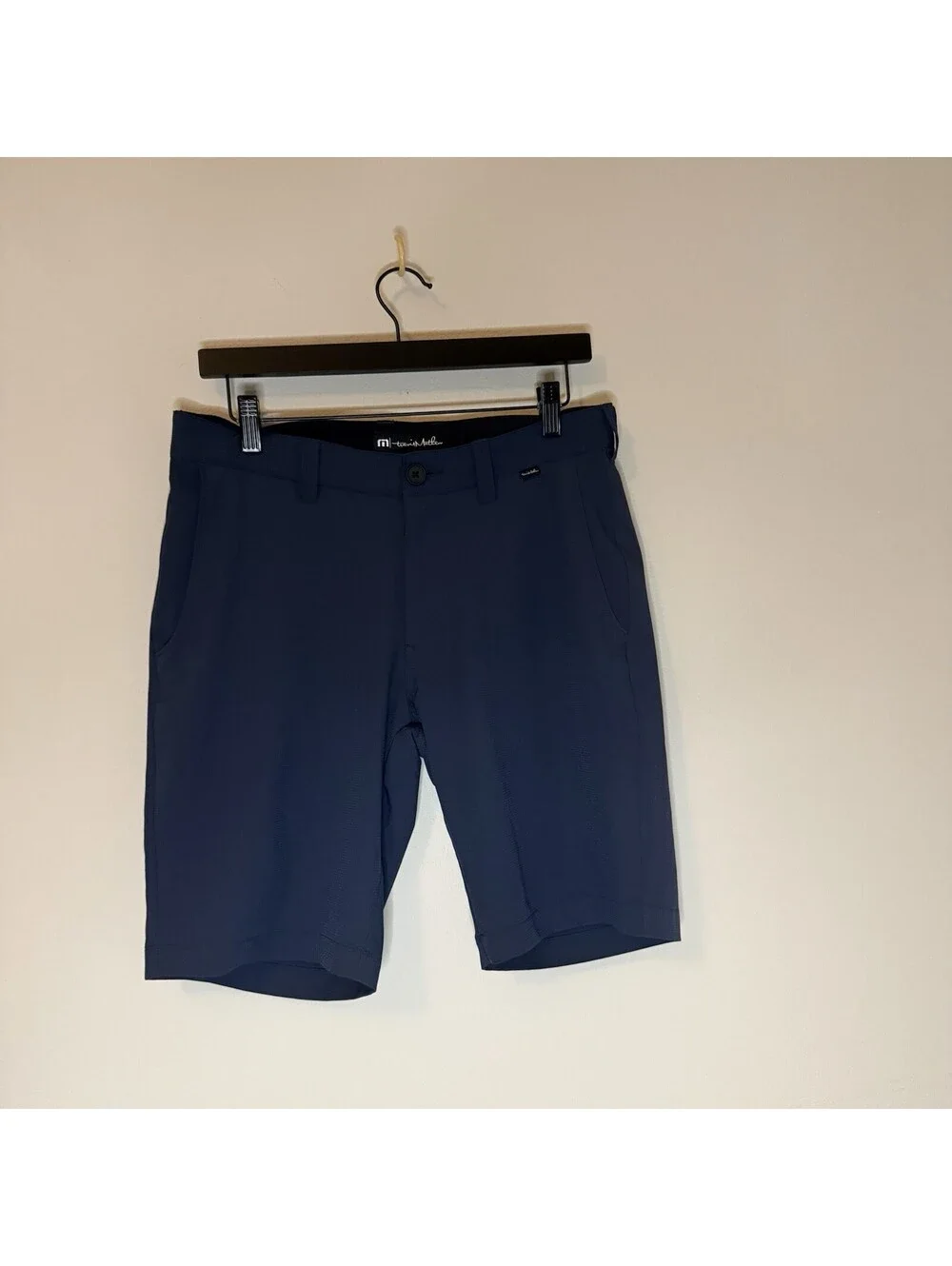 Travis Mathew Golf Shorts Men’s 30 Blue Stretch Performance Casual Flat Front
